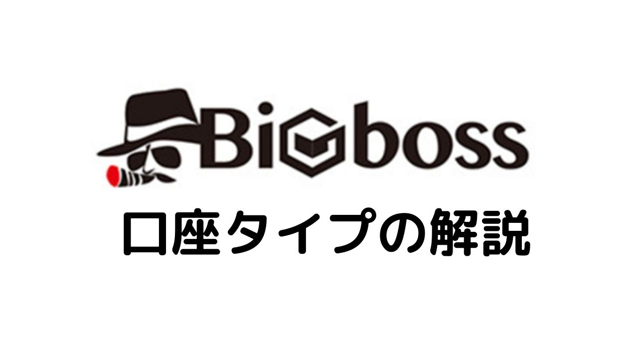 BigBoss 口座タイプの解説